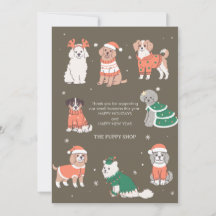 Schattige Festieve Honden in Kerstmutsen Zakelijk