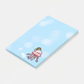 Schattige Festieve Kwallen Cartoon Post-it® Notes (Schuin)