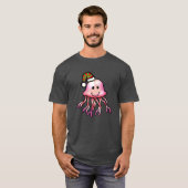 Schattige Festieve Kwallen Cartoon T-shirt (Voorkant volledig)