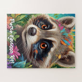 Schattige & Fierce Raccoon Kit! Legpuzzel (Horizontaal)