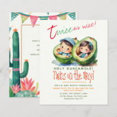 Schattige Fiesta Avocado TWIN MEISJE en JONGEN Bab (Voorkant / Achterkant)