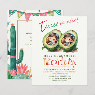 Schattige Fiesta Avocado TWIN MEISJES Baby shower