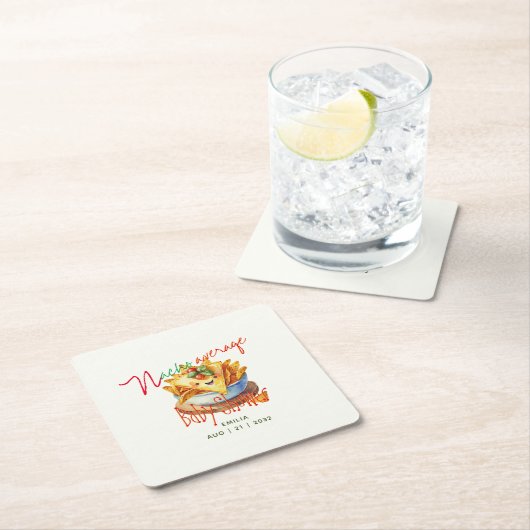 Schattige Fiesta Nacho Gemiddeld Baby shower Aange Kartonnen Onderzetters (Insitu)