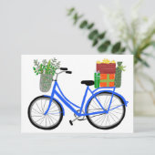 Schattige Fiets Xmas Gifts Kerstvakantie Kaart (Staand voorkant)