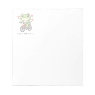 Schattige Fietsende Kikker   Kawaii Kikker Fiets K Notitieblok