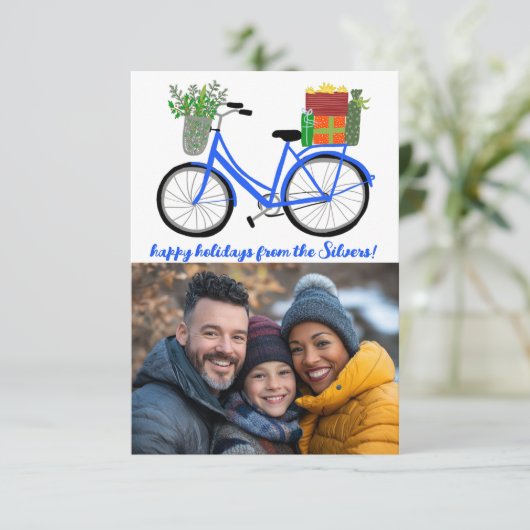 Schattige Fietsgeschenken FOTO Kerstvakantie (Staand voorkant)