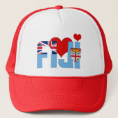 Schattige fiji-harten patriottisch trucker pet (Voorkant)