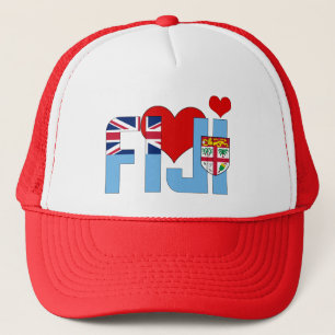 Schattige fiji-harten patriottisch trucker pet