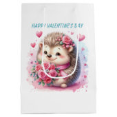 Schattige fijne Valentijnsdag egel Medium Cadeauzakje (Achterkant)