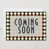 Schattige  Film Marquee Baby Ultrasound Foto Aankondiging (Voorkant)