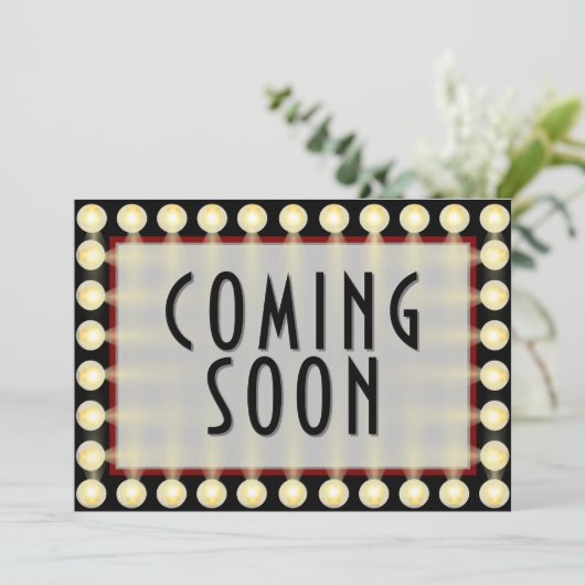 Schattige  Film Marquee Baby Ultrasound Foto Aankondiging (Staand voorkant)