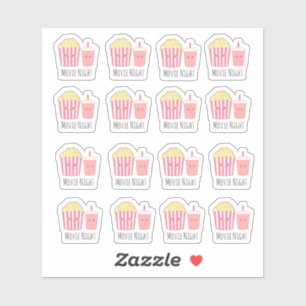 Schattige filmavond sticker