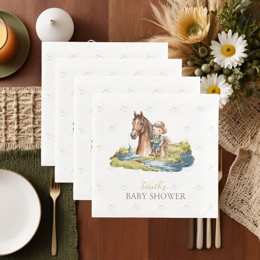 Schattige Fisherman's Derby-Baby shower Servet