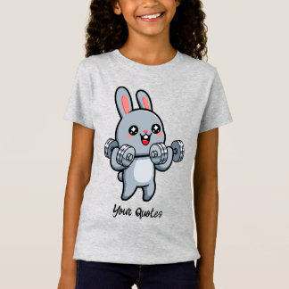 Schattige Fitness Konijn Workout Kinderen T-shirt