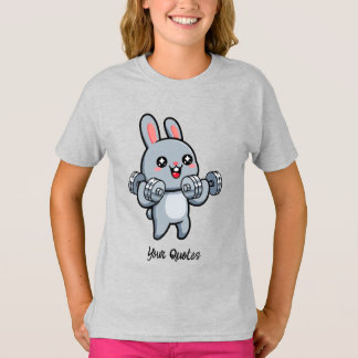 Schattige Fitness Konijn Workout Kinderen T-shirt