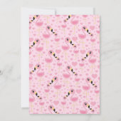 Schattige flamingo Baby shower tropisch strand roz Kaart (Achterkant)