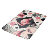 Schattige Flamingo Geometrisch Badmat (Gekanteld)