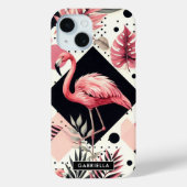 Schattige Flamingo Geometrisch Case-Mate iPhone Case (Achterkant)