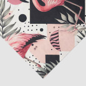 Schattige Flamingo Geometrisch Tissuepapier (Detail)