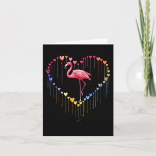 Schattige Flamingo In Hart Liefde Voor Leuke Huisd Kaart