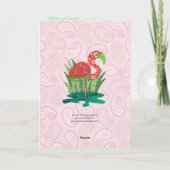 Schattige Flamingo Kaart (Achterkant)