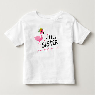 Schattige Flamingo Little Sister Kinder Shirts