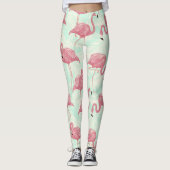 Schattige Flamingo patroon leggings (Voorkant)