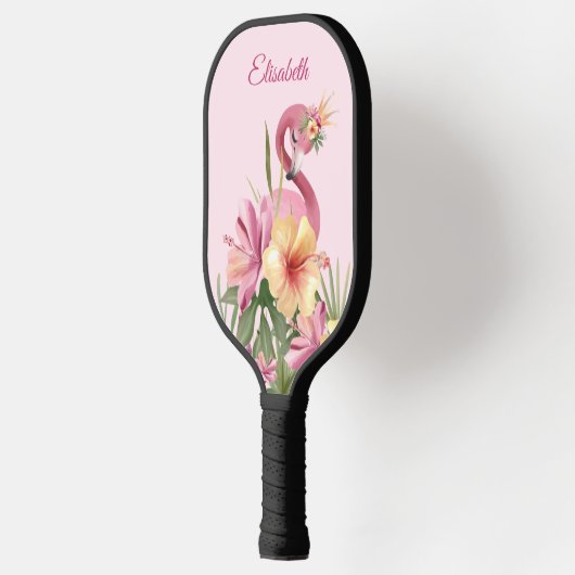 Schattige Flamingo Pickleball Paddle (Links)