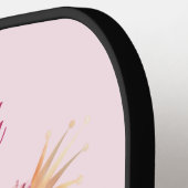 Schattige Flamingo Pickleball Paddle (Links Detail)