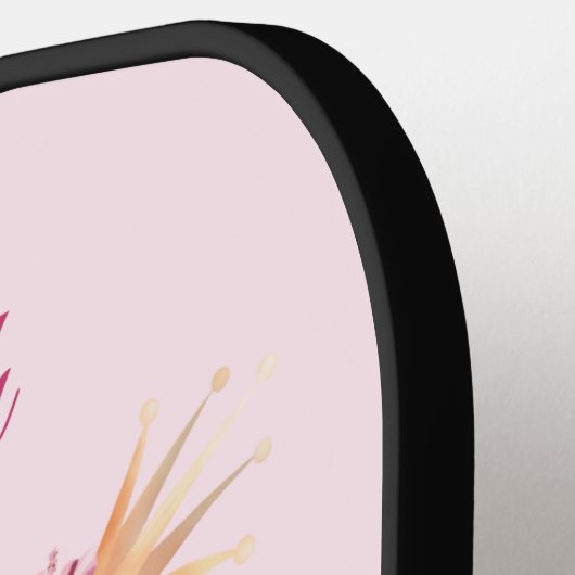 Schattige Flamingo Pickleball Paddle (Links Detail)