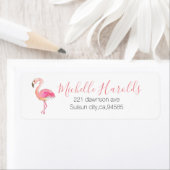 Schattige flamingo roze chique retour label (Insitu)