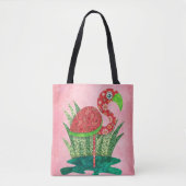 Schattige Flamingo Tote Bag (Voorkant)