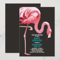 Schattige Flamingo Tropisch Baby shower