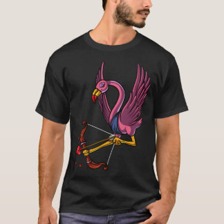 Schattige Flamingo Vogel Cupido T-shirt