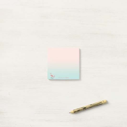 Schattige Flamingo's Post-it® Notes (Op bureau)