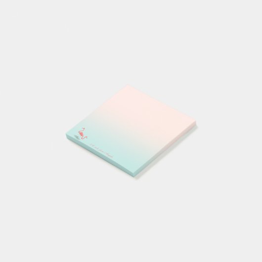Schattige Flamingo's Post-it® Notes (Schuin)