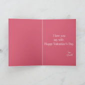 Schattige Flamingo's Valentijnsdag Kaart (Binnen)