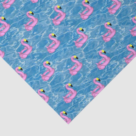 Schattige flamingo's zwembad speelgoed tissuepapier (Detail)