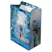 Schattige flauwte medium cadeauzakje (Achterkant Gekanteld)