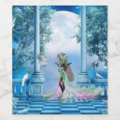 Schattige flauwte wijn etiket (Enkel label)