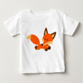 Schattige Fleet Cartoon Fox Baby T-shirt (Voorkant)