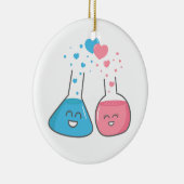 Schattige flessen verliefd, we hebben scheikunde keramisch ornament (Rechts)