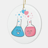 Schattige flessen verliefd, we hebben scheikunde keramisch ornament (Links)