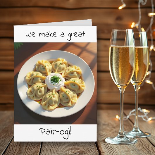 Schattige flirterig Jubileum | Pierogi Pun Kaart