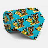 Schattige flirterige cartoon jaguars das (Opgerold)