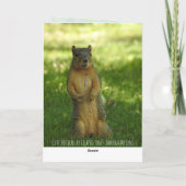 Schattige flirterige eekhoorn grap | Gelukkige Val Kaart (Achterkant)