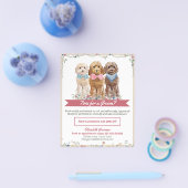 Schattige Floral Dog Groomer Flyer met cocaïne (Enkel)