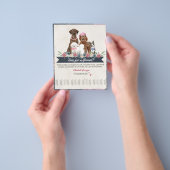 Schattige Floral Dog Groomer Tear Sheet Flyer (Hand)