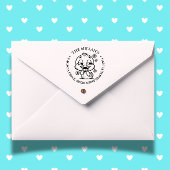 Schattige Floral Duck thema Zelfinktende Stempel