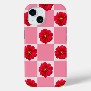 Schattige floral girly design iPhone 15 case